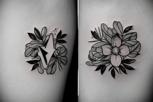 Nature tattoos for calf tattoo idea