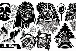 Dark side throat tattoo idea