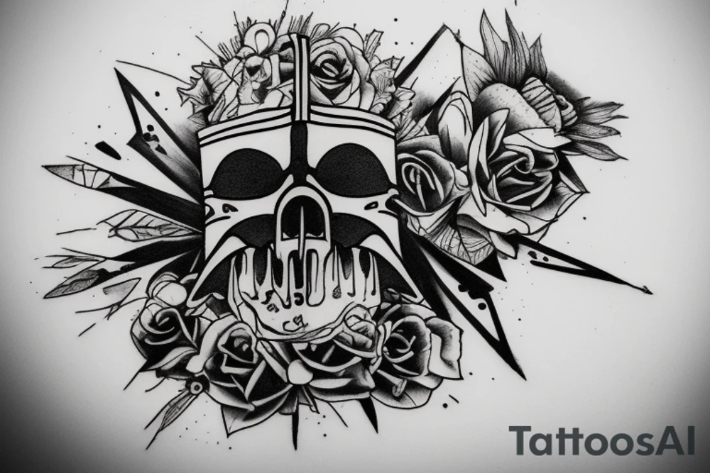 Dark side throat tattoo idea