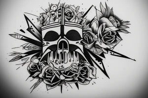Dark side throat tattoo idea