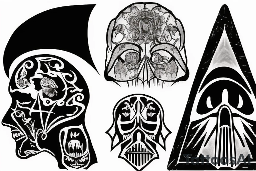Dark side throat tattoo tattoo idea