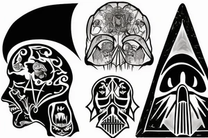 Dark side throat tattoo tattoo idea
