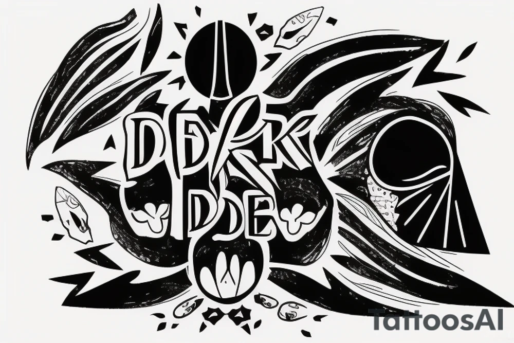 Dark side throat tattoo idea