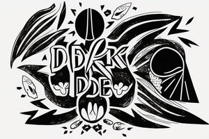 Dark side throat tattoo idea