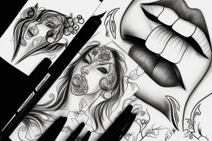 Throat lips tattoo idea