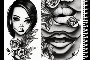 Throat lips tattoo idea