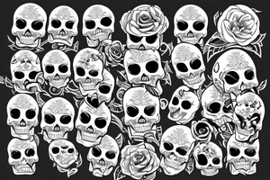 Skull tattoo idea