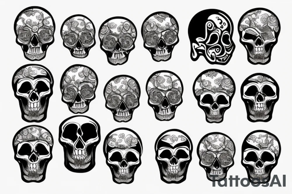 Skull tattoo idea