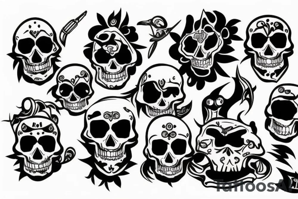 Skull tattoo idea