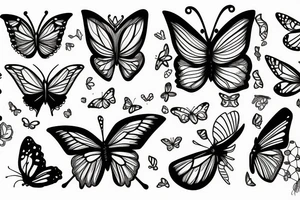 Butterfly with eyes tattoo idea