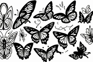 Butterfly with eyes tattoo idea