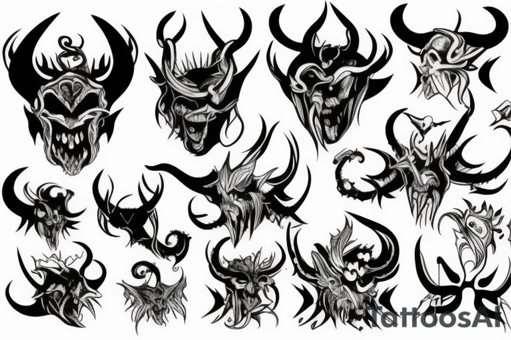 Demon tattoo idea