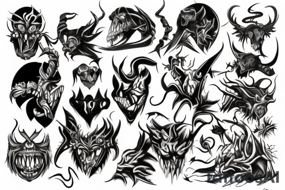 Demon tattoo idea