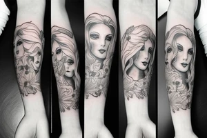 Feminine memorial tattoo with 1966 to 2012 tattoo idea