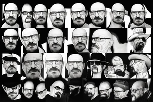 walter white in black hat tattoo idea