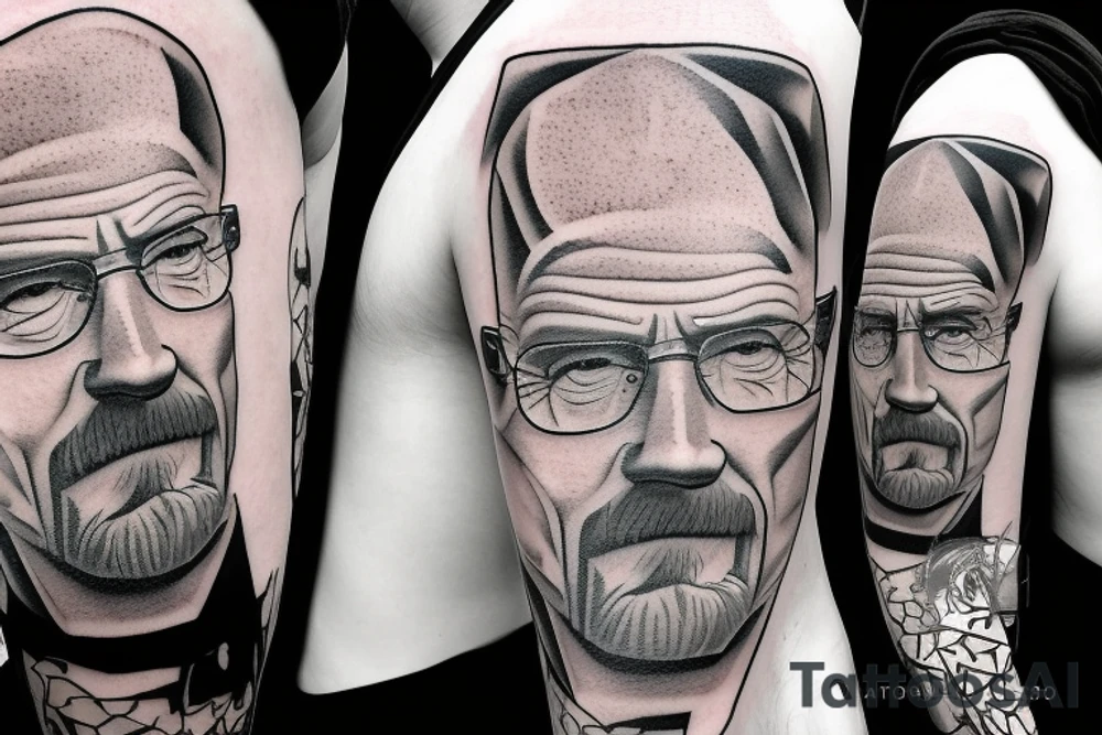 walter white in black hat tattoo idea