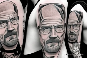 walter white in black hat tattoo idea