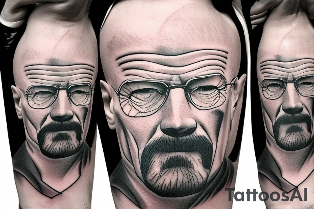 walter white in black hat tattoo idea
