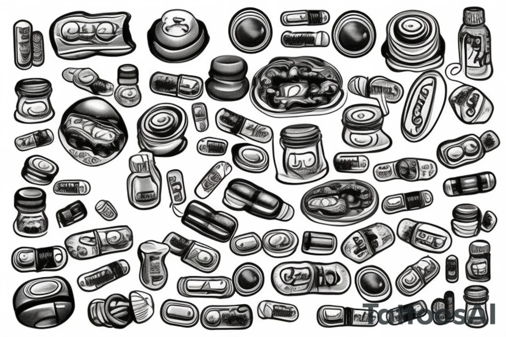pills tattoo idea