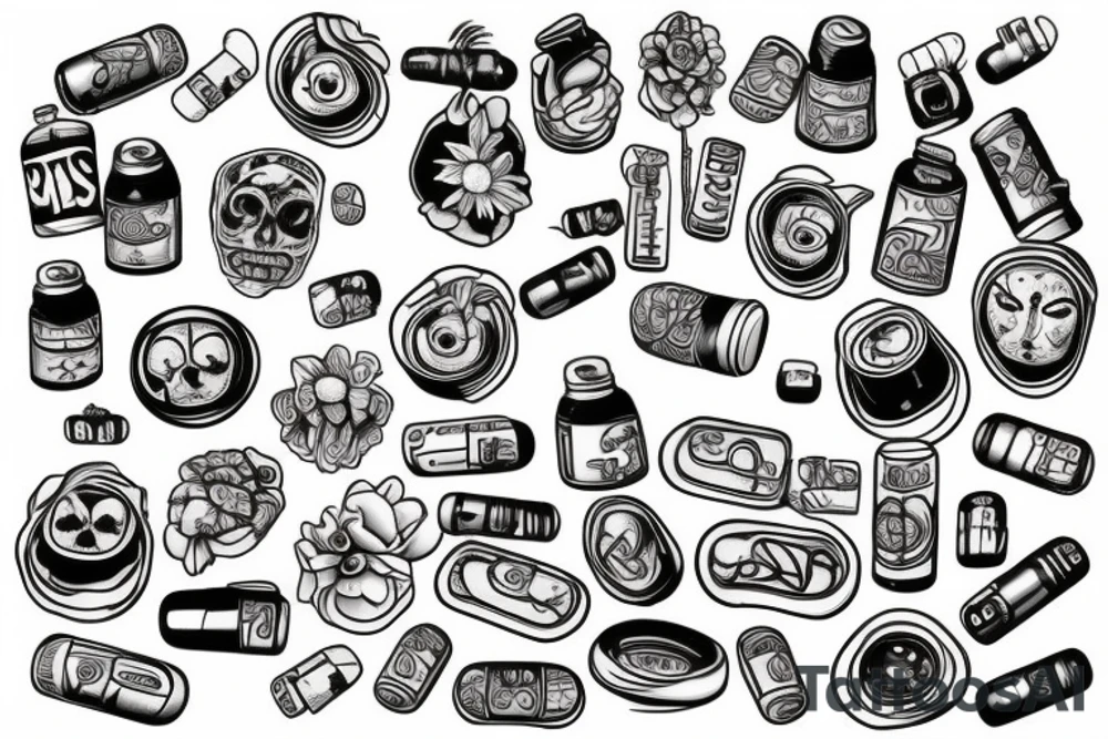 pills tattoo idea