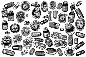 pills tattoo idea