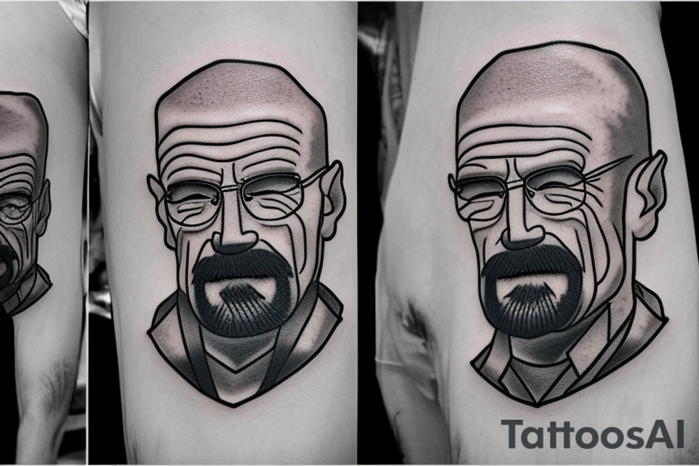 handsome walter white tattoo idea