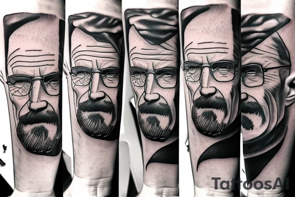 handsome walter white tattoo idea