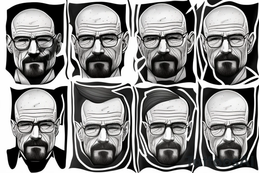 handsome walter white tattoo idea
