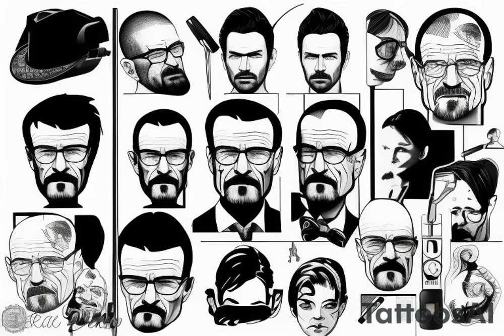 handsome walter white tattoo idea