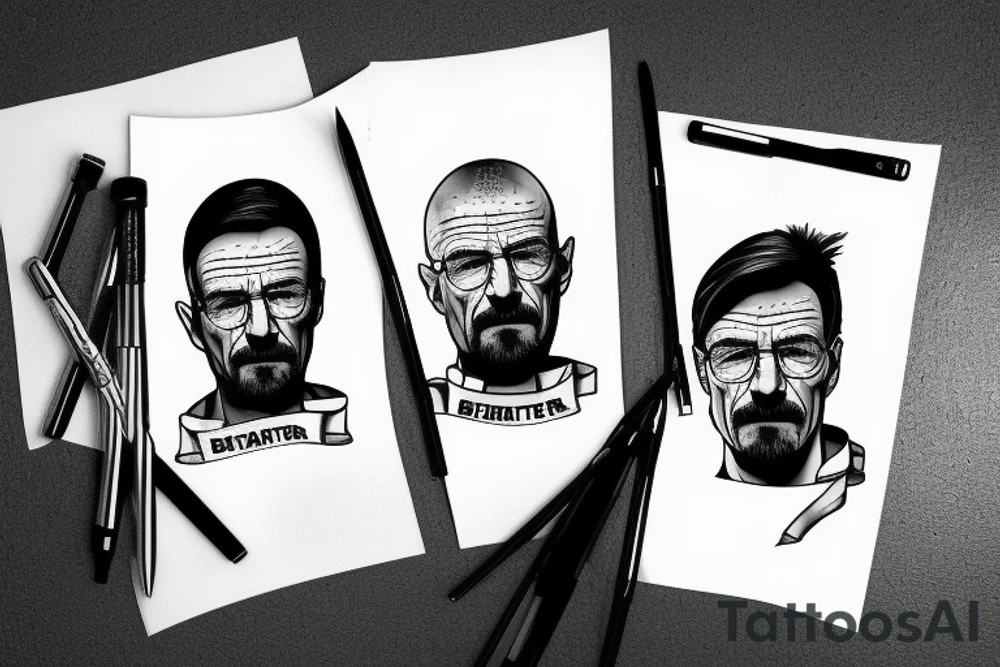 handsome walter white tattoo idea