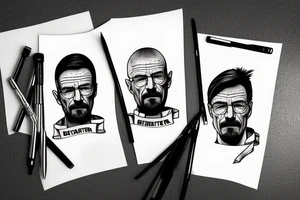 handsome walter white tattoo idea