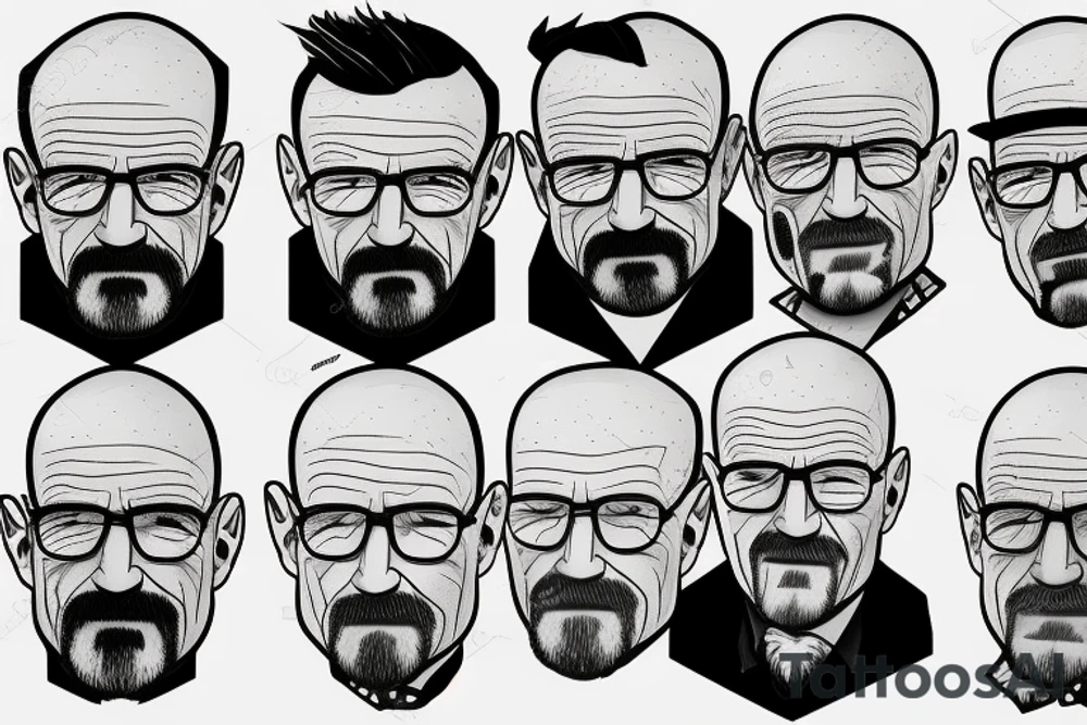 handsome walter white tattoo idea