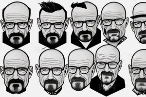 handsome walter white tattoo idea