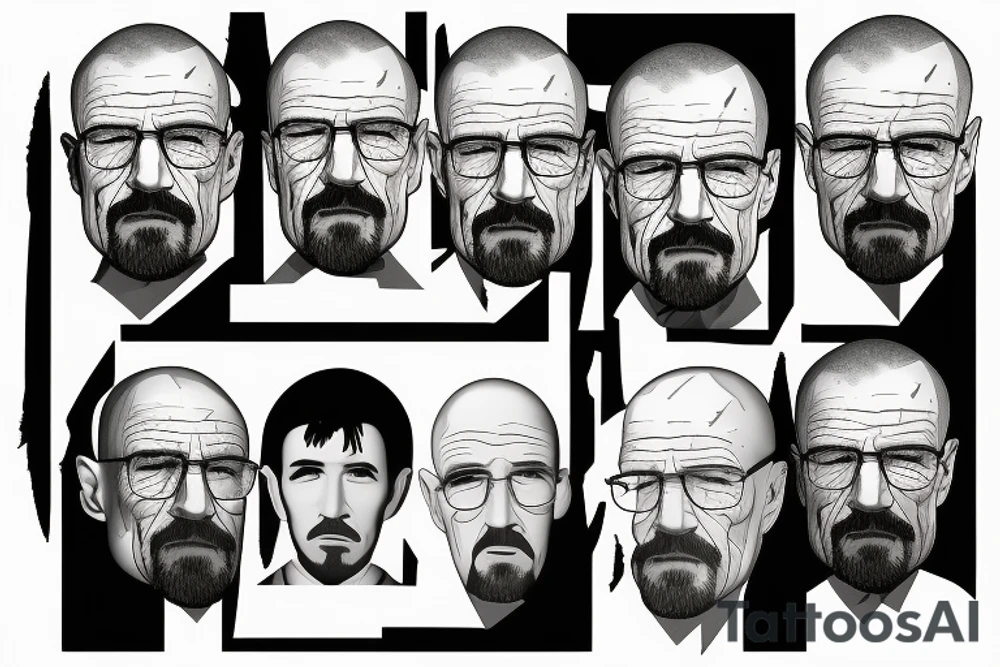 handsome walter white tattoo idea
