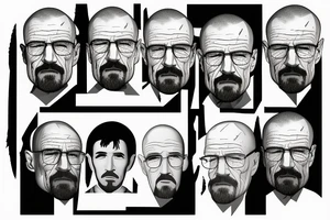 handsome walter white tattoo idea