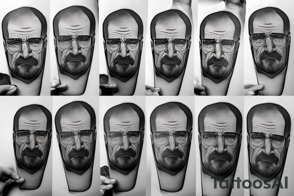 handsome walter white tattoo idea