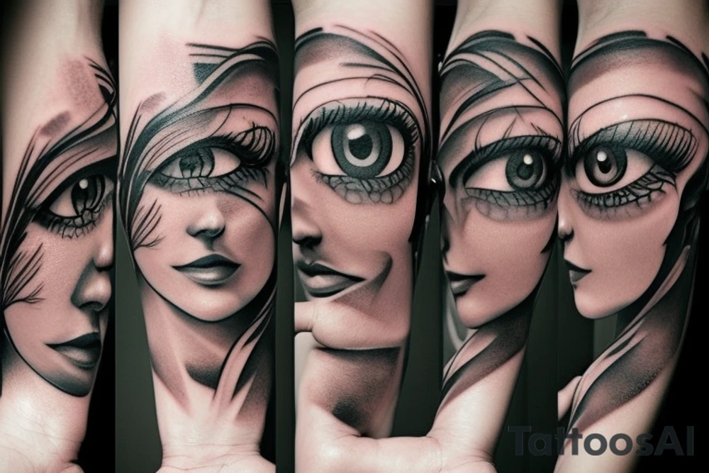 beautiful eyes tattoo idea