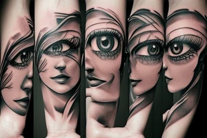 beautiful eyes tattoo idea