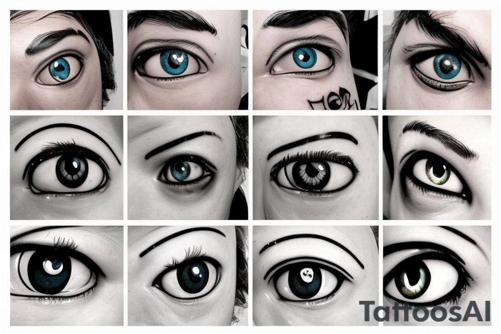 beautiful eyes tattoo idea
