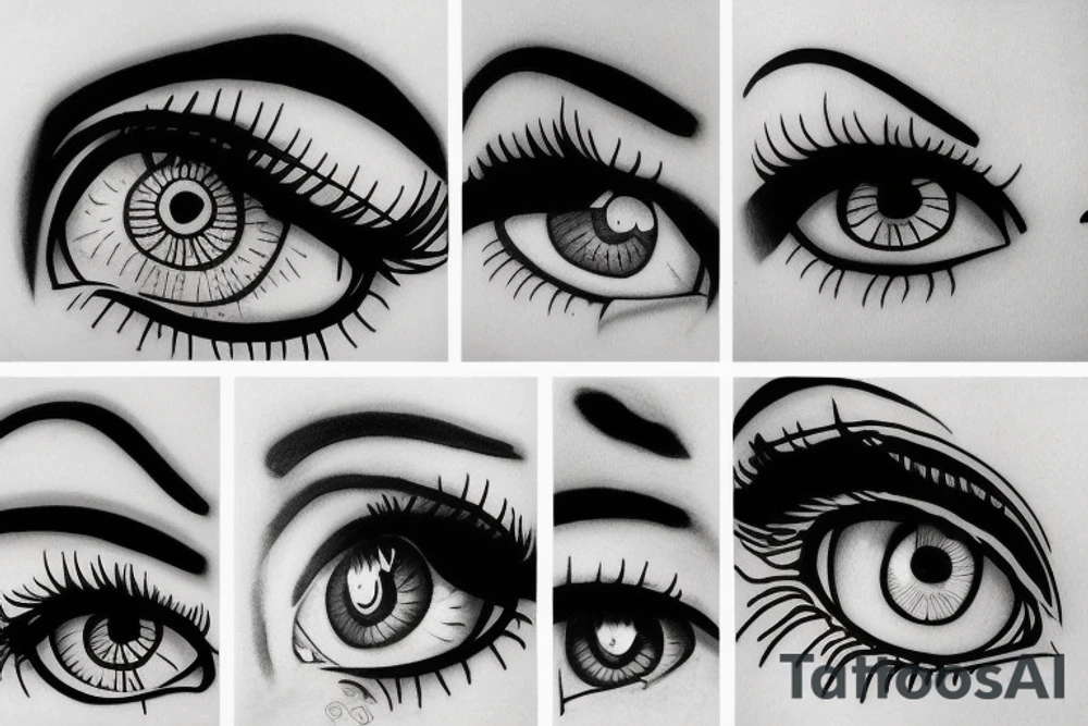 beautiful eyes tattoo idea