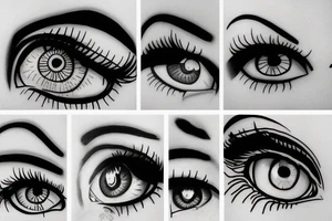 beautiful eyes tattoo idea