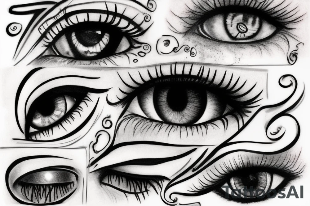beautiful eyes tattoo idea