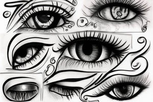 beautiful eyes tattoo idea