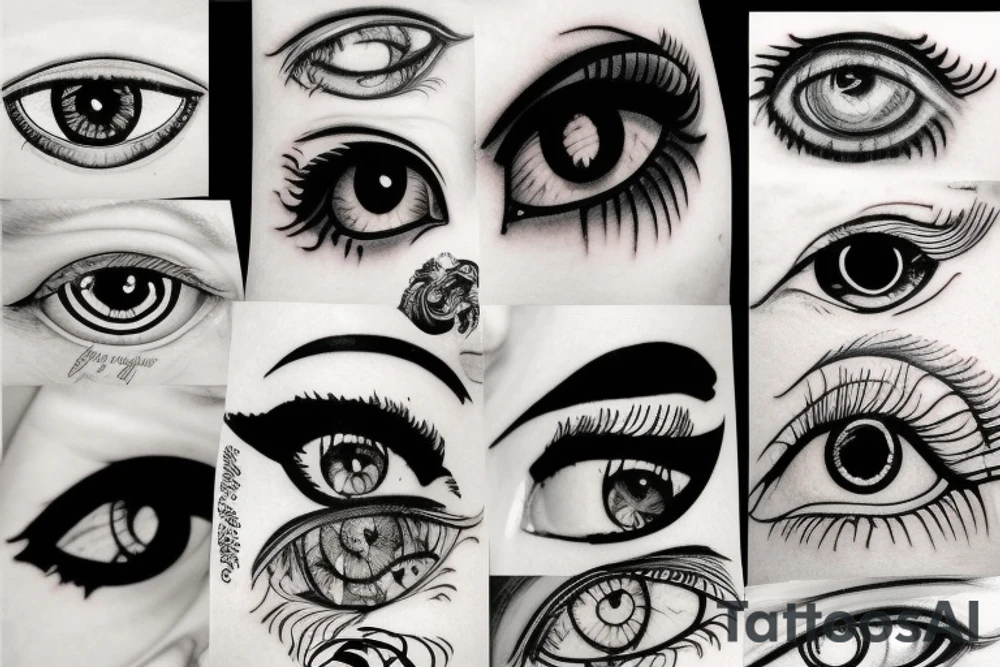 beautiful eyes tattoo idea