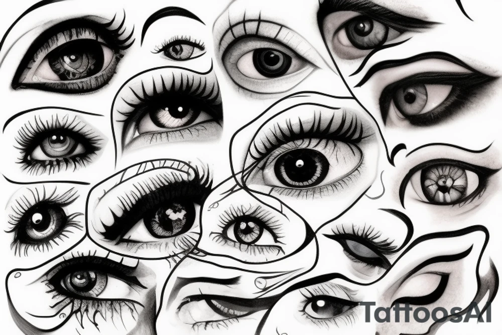 beautiful eyes tattoo idea