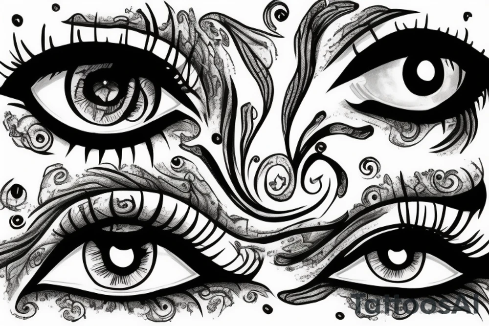 beautiful eyes tattoo idea