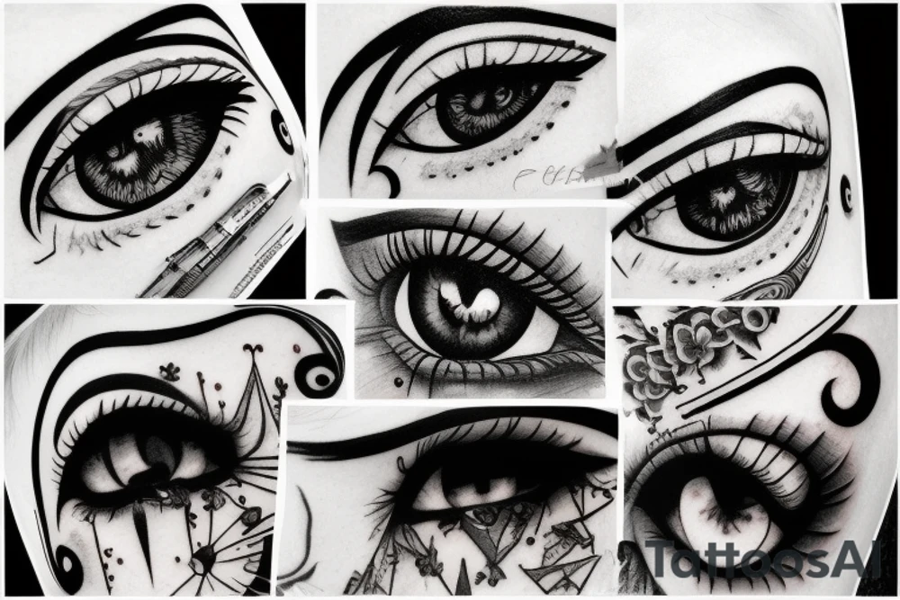 beautiful eyes tattoo idea