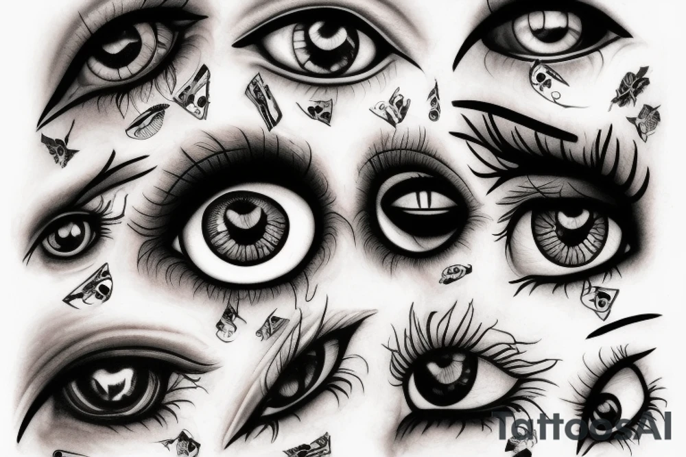 beautiful eyes tattoo idea