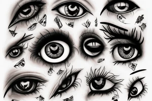 beautiful eyes tattoo idea