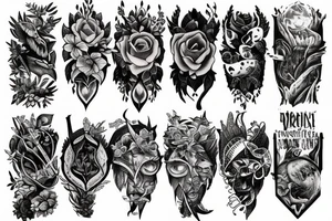 beautiful dense forest tattoo idea